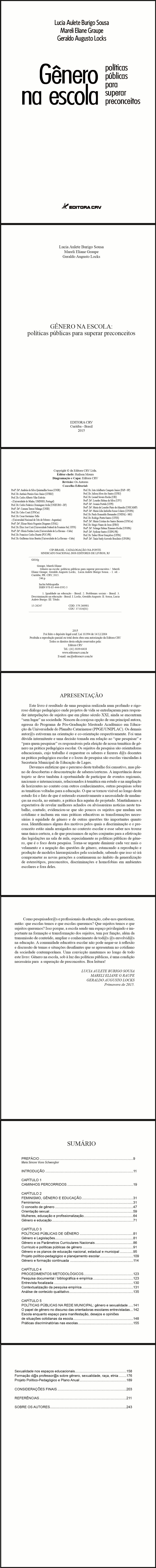 GÊNERO NA ESCOLA:<br>políticas públicas para superar preconceitos